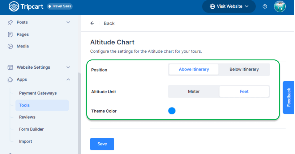 Altitude Chart back