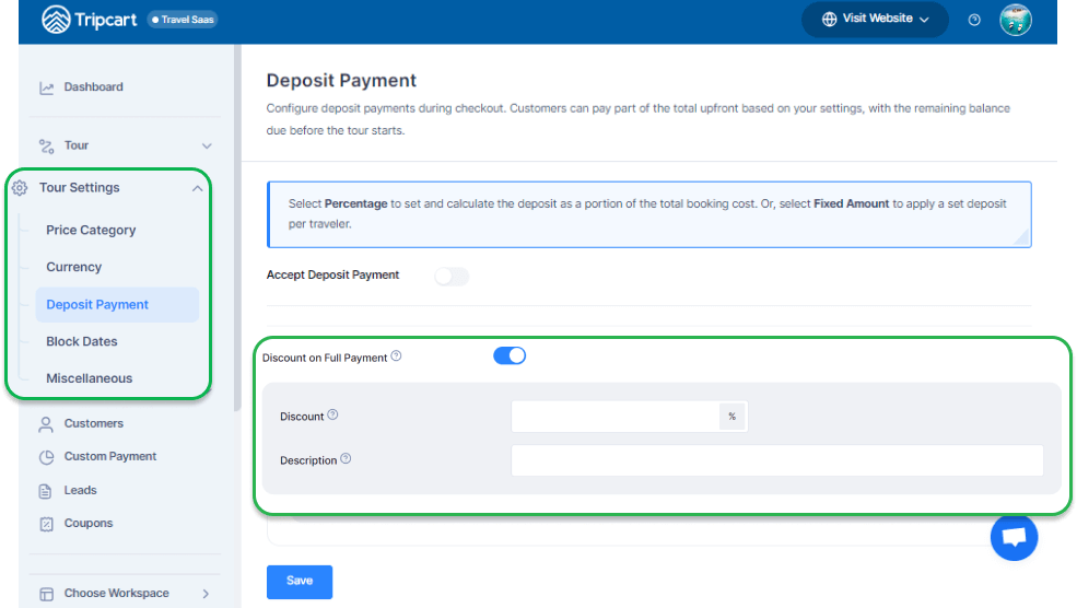 Discount on Full Payment