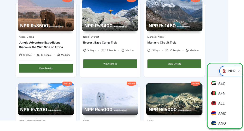 Currency Switcher Front