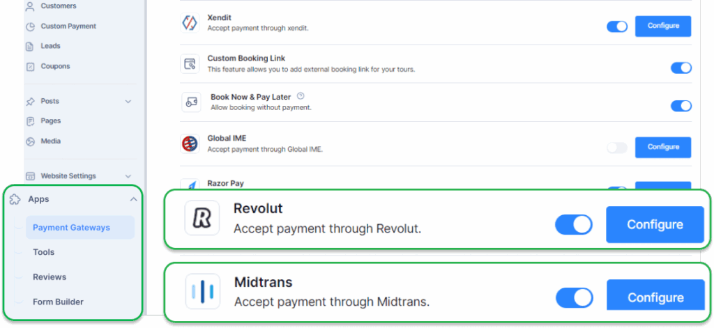 New Payment Gateways