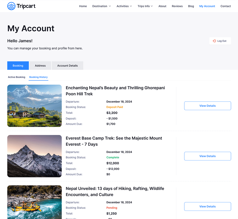 tripcart-customer-dashboard