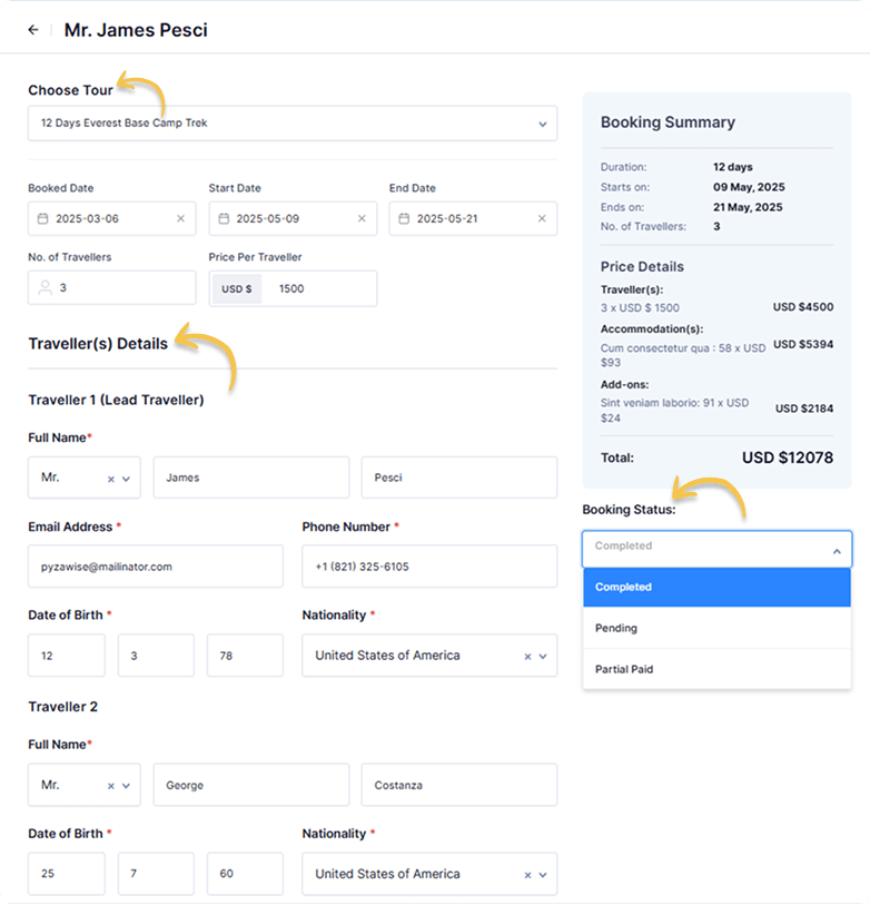tripcart-manual-booking